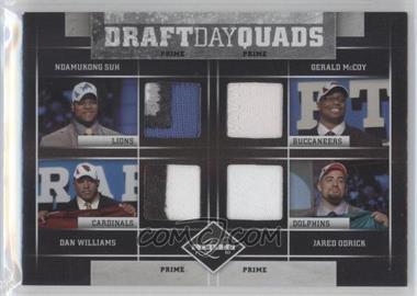 2010 Panini Limited - Draft Day Player Quads Materials - Prime #4 - Dan Williams, Gerald McCoy, Jared Odrick, Ndamukong Suh /25