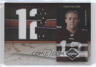 2010 Panini Limited - Rookie Jumbo Materials - Die-Cut Jersey Number Prime #27 - Colt McCoy /10