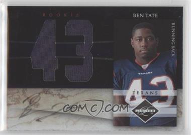 2010 Panini Limited - Rookie Jumbo Materials - Die-Cut Jersey Number Signatures #28 - Ben Tate /10