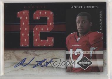 2010 Panini Limited - Rookie Jumbo Materials - Die-Cut Jersey Number Signatures #7 - Andre Roberts /10