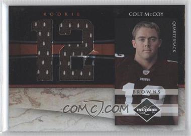 2010 Panini Limited - Rookie Jumbo Materials - Die-Cut Jersey Number #27 - Colt McCoy /50
