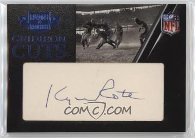 2010 Panini Plates & Patches - Gridiron Cuts Cut Signatures #40 - Kyle Rote /80