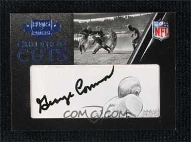 2010 Panini Plates & Patches - Gridiron Cuts Cut Signatures #8 - George Connor /23