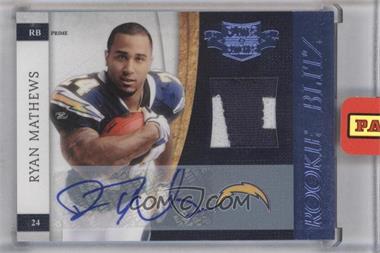 2010 Panini Plates & Patches - Rookie Blitz - Materials Prime Signatures #18 - Ryan Mathews /25