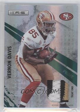 2010 Panini Rookies & Stars - [Base] - Longevity Emerald Materials Prime #128 - Vernon Davis /50