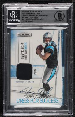 2010 Panini Rookies & Stars - Dress for Success Jerseys - Prime Signatures #7 - Jimmy Clausen /10 [BGS Encased]