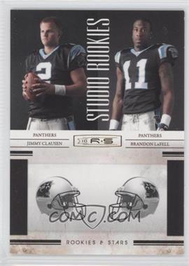 2010 Panini Rookies & Stars - Studio Rookies Combos - Gold #3 - Jimmy Clausen, Brandon LaFell /500