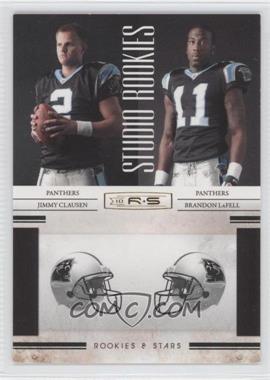 2010 Panini Rookies & Stars - Studio Rookies Combos - Gold #3 - Jimmy Clausen, Brandon LaFell /500