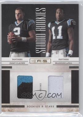 2010 Panini Rookies & Stars - Studio Rookies Combos - Materials Prime #3 - Jimmy Clausen, Brandon LaFell /50