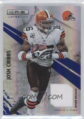 2010 Panini Rookies & Stars Longevity - [Base] - Sapphire Materials #35 - Josh Cribbs /75