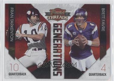 2010 Panini Threads - Generations - Century Proof #6 - Brett Favre, Fran Tarkenton /100