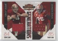 Brent Jones, Vernon Davis [EX to NM] #/200