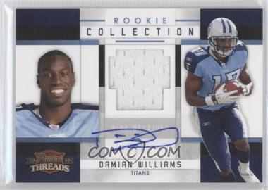 2010 Panini Threads - Rookie Collection Materials - Signatures #8 - Damian Williams /25