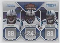 Steve Smith, DeAngelo Williams, Jonathan Stewart #/100