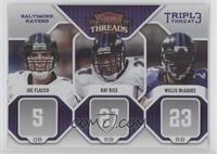 Joe Flacco, Willis McGahee, Ray Rice #/100