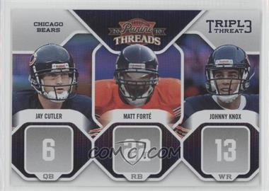 2010 Panini Threads - Triple Threat - Century Proof #9 - Johnny Knox, Jay Cutler, Matt Forte /100