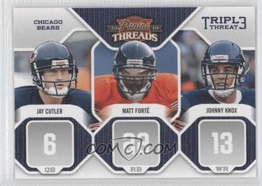 2010 Panini Threads - Triple Threat #9 - Jay Cutler, Johnny Knox, Matt Forte