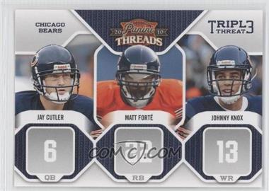 2010 Panini Threads - Triple Threat #9 - Jay Cutler, Johnny Knox, Matt Forte