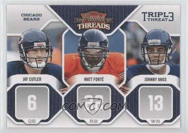 2010 Panini Threads - Triple Threat #9 - Jay Cutler, Johnny Knox, Matt Forte