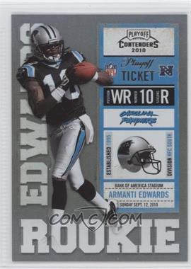 2010 Playoff Contenders - [Base] - Playoff Ticket #202.2 - Armanti Edwards (Black Jersey) /99