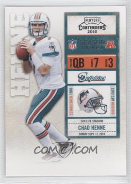 2010 Playoff Contenders - [Base] #050 - Chad Henne