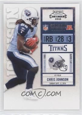 2010 Playoff Contenders - [Base] #095 - Chris Johnson