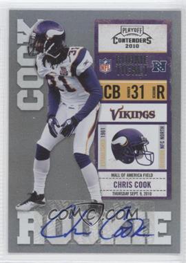 2010 Playoff Contenders - [Base] #114 - Chris Cook
