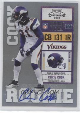 2010 Playoff Contenders - [Base] #114 - Chris Cook