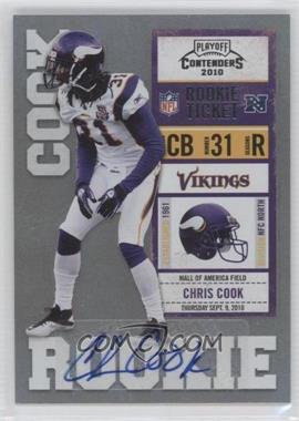 2010 Playoff Contenders - [Base] #114 - Chris Cook