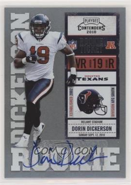 2010 Playoff Contenders - [Base] #133 - Dorin Dickerson
