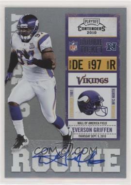 2010 Playoff Contenders - [Base] #138 - Everson Griffen