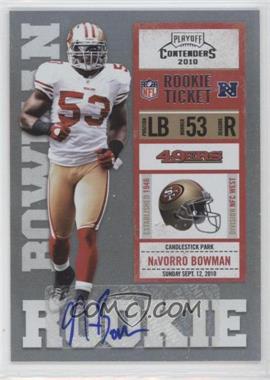 2010 Playoff Contenders - [Base] #176 - NaVorro Bowman