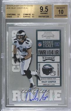 2010 Playoff Contenders - [Base] #181 - Riley Cooper [BGS 9.5 GEM MINT]