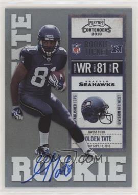 2010 Playoff Contenders - [Base] #216.2 - Golden Tate (Left Leg Covers "G" in Golden)