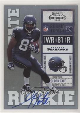2010 Playoff Contenders - [Base] #216.2 - Golden Tate (Left Leg Covers "G" in Golden)