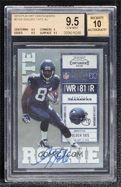 2010 Playoff Contenders - [Base] #216.2 - Golden Tate (Left Leg Covers "G" in Golden) [BGS 9.5 GEM MINT]