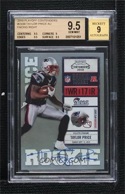 2010 Playoff Contenders - [Base] #233.2 - Taylor Price (Ball in Right Hand) [BGS 9.5 GEM MINT]