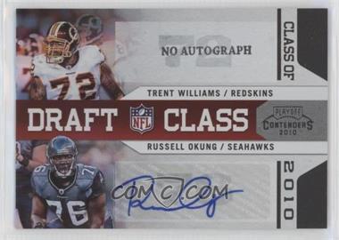 2010 Playoff Contenders - Draft Class - Black Autographs #17 - Russell Okung, Trent Williams /10 [EX to NM]