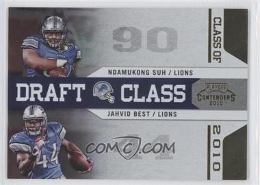 2010 Playoff Contenders - Draft Class - Gold #6 - Ndamukong Suh, Jahvid Best /100