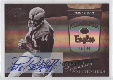 2010 Playoff Contenders - Legendary Contenders - Black Autographs #6 - Pete Retzlaff /250