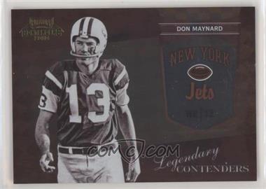 2010 Playoff Contenders - Legendary Contenders - Gold #25 - Don Maynard /100