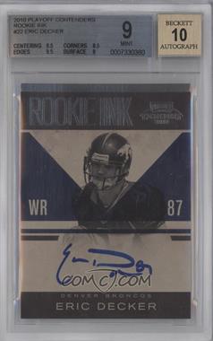 2010 Playoff Contenders - Rookie Ink #22 - Eric Decker [BGS 9 MINT]