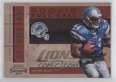 2010 Playoff Contenders - Rookie Roll Call - Black #7 - Jahvid Best /50