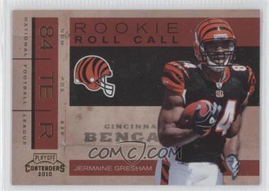 2010 Playoff Contenders - Rookie Roll Call - Gold #13 - Jermaine Gresham /100