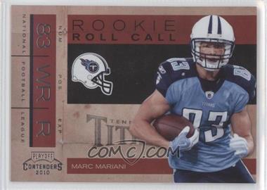 2010 Playoff Contenders - Rookie Roll Call #16 - Marc Mariani