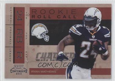 2010 Playoff Contenders - Rookie Roll Call #6 - Ryan Mathews