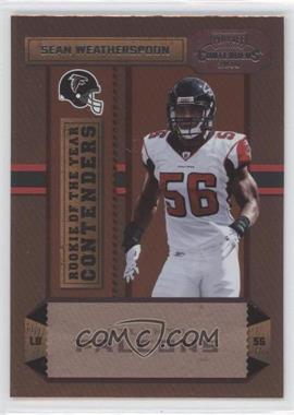 2010 Playoff Contenders - Rookie of the Year Contenders #25 - Sean Weatherspoon