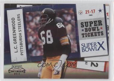 2010 Playoff Contenders - Super Bowl Tickets - Black #23 - L.C. Greenwood /50