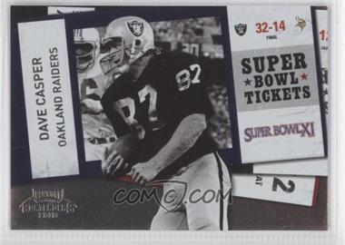 2010 Playoff Contenders - Super Bowl Tickets #26 - Dave Casper