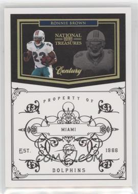 2010 Playoff National Treasures - [Base] - Century Gold #78 - Ronnie Brown /10